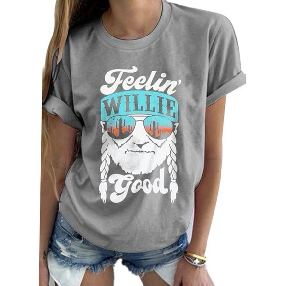 Graphic Tee Shirt Willie Nelson Country Western - Picture 2 of 3